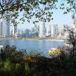 Yaletown's David Lam Park as seen from Thornton Park on the south side of False Creek.
